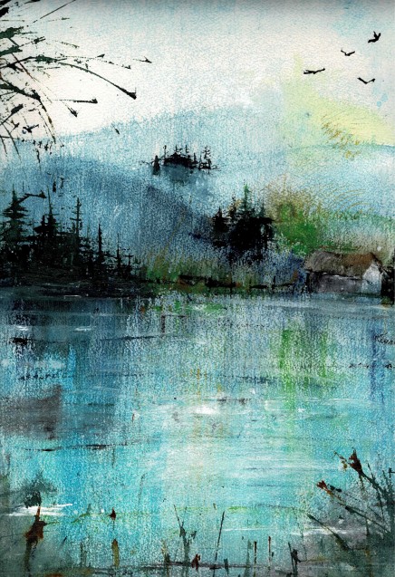 Workshop: Susanne Riha "Aquarellmalen mit Kreditkarte", copyright Susanne Riha