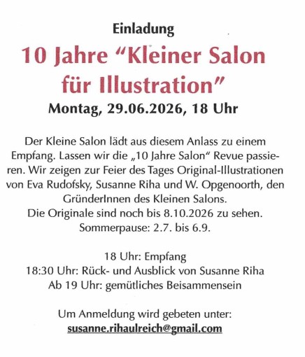Einladung "10 Jahre Kleine Salon für Illustration"